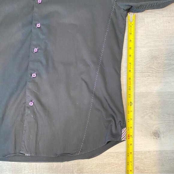 Bertigo High End Modern fit Design Black and Purple 100% Cotton Wide Cuffs XXL - Picture 10 of 16